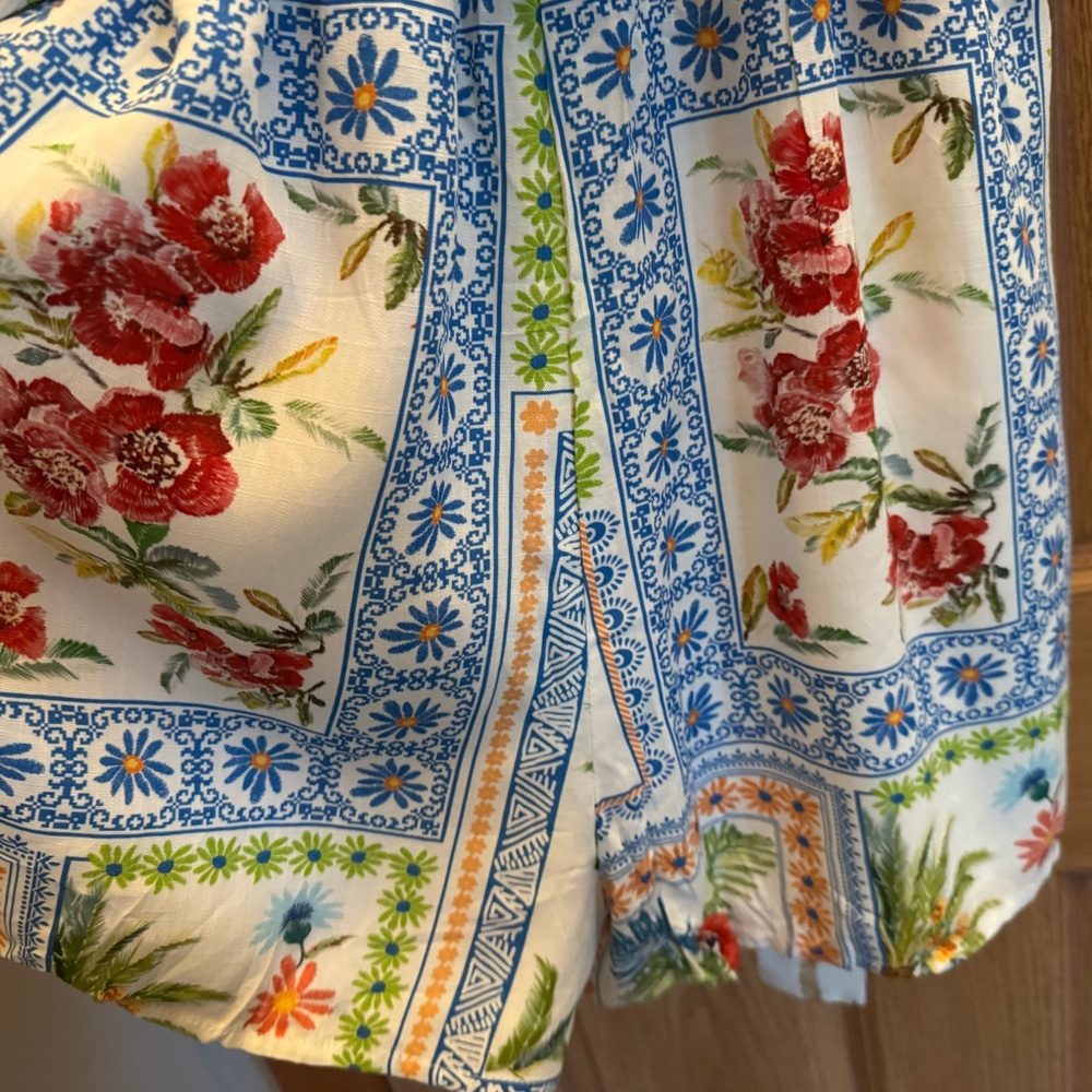 NWT Cupshe Belted Tropical Print Romper - Picture 7 of 10